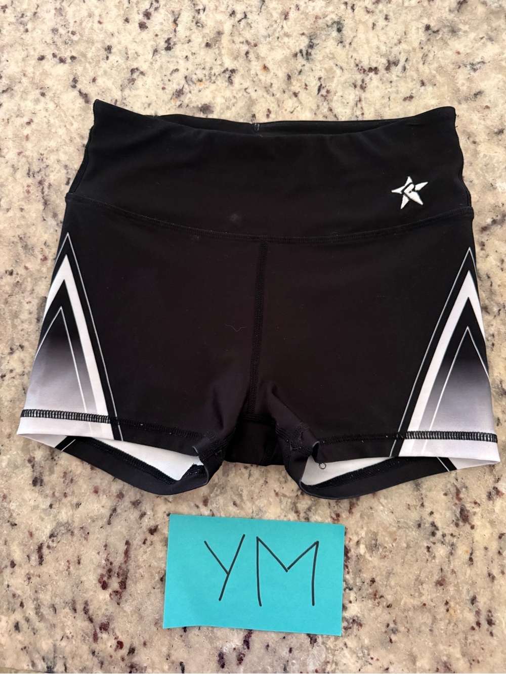 Cheer athletics girls youth medium shorts. Cheer athletics  white and black
